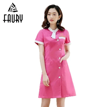 Women Short Sleeve Single Breasted Lab Coat Overalls for Medical Scrub Clinical Medico Hospital Work Wear Uniform Nurse Clothing
Women Short Sleeve Single Breasted Lab Coat Overalls for Medical Scrub Clinical Medico Hospital Work Wear Uniform Nurse Clothing