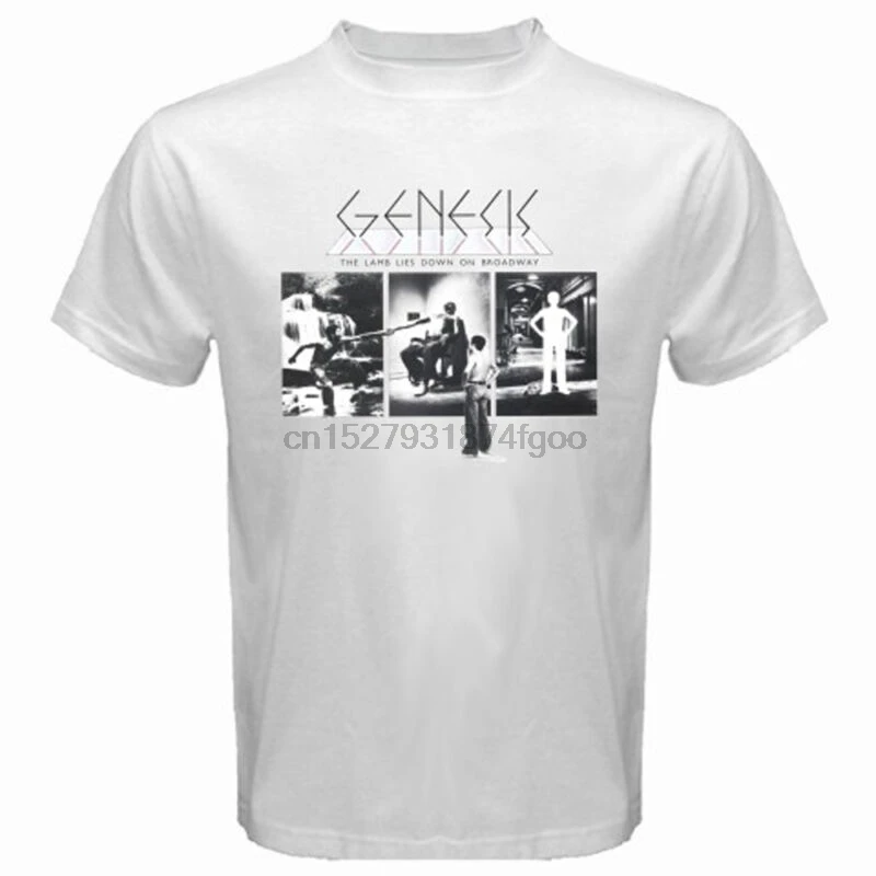 New GENESIS Pop Rock Band Legend Men's White T-Shirt Size S M L XL 2XL 3XL