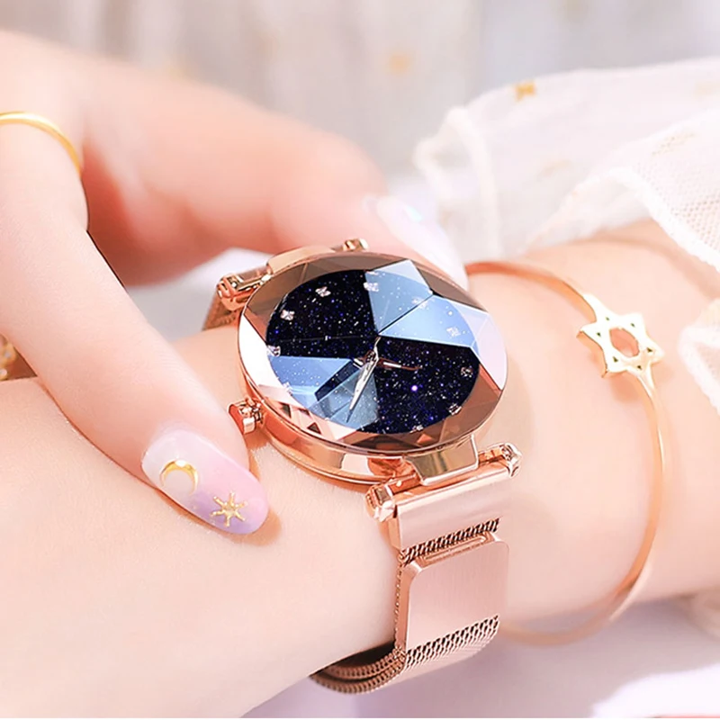 Top Brand Luxury Ladies Watch Magnet Stainless Steel Mesh with Starry Sky Fashion Diamond Female Quartz Watch Relogio Feminino
Top Brand Luxury Ladies Watch Magnet Stainless Steel Mesh with Starry Sky Fashion Diamond Female Quartz Watch Relogio Feminino