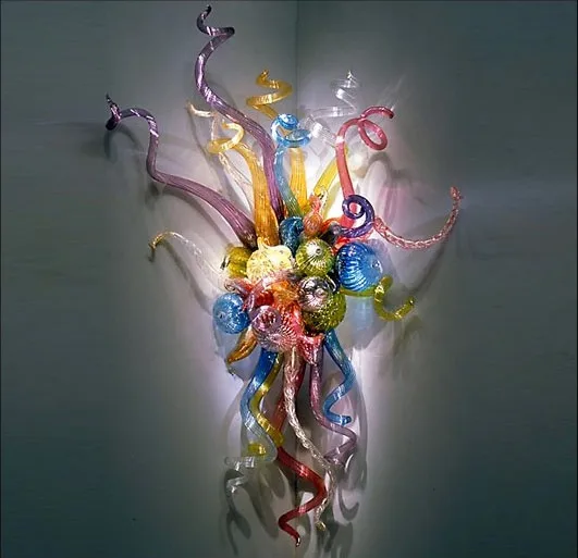 Handmade blown glass wall lamps LED Lights Flush Mounted colored wall lightings
Handmade blown glass wall lamps LED Lights Flush Mounted colored wall lightings