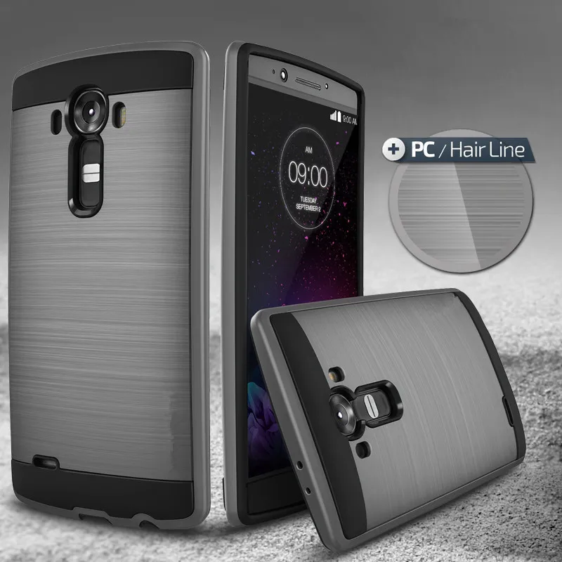 

NEW ! Hot Selling Neo Hybrid V5 Brushed Slim Armor Case for LG G4 Luxury Mobile Phone Hard Cover Back Plastic+TPU Case for LG G4