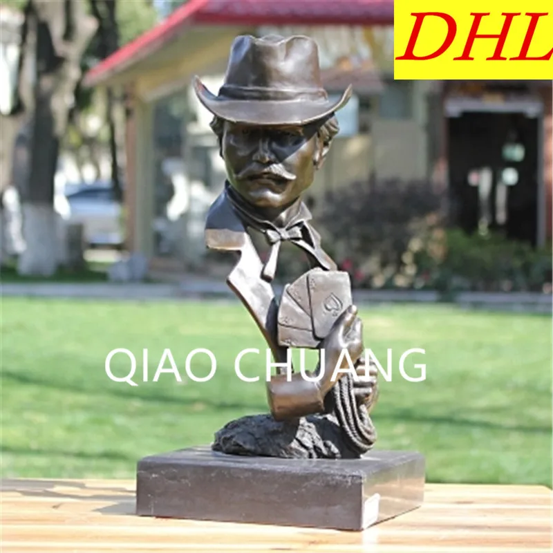 Creative Figures Model Magician Playing Cards Man Bust Bust Statue Copper Craftwork Home Furnishing Articles G1229
Creative Figures Model Magician Playing Cards Man Bust Bust Statue Copper Craftwork Home Furnishing Articles G1229