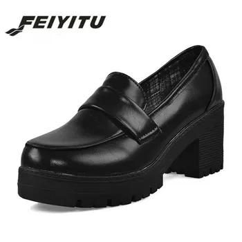 FeiYiTu 2018 Autumn Women Basic Pumps Ladies Casual Thick High Heel Slip On Female Black Loafer Shoes
FeiYiTu 2018 Autumn Women Basic Pumps Ladies Casual Thick High Heel Slip On Female Black Loafer Shoes