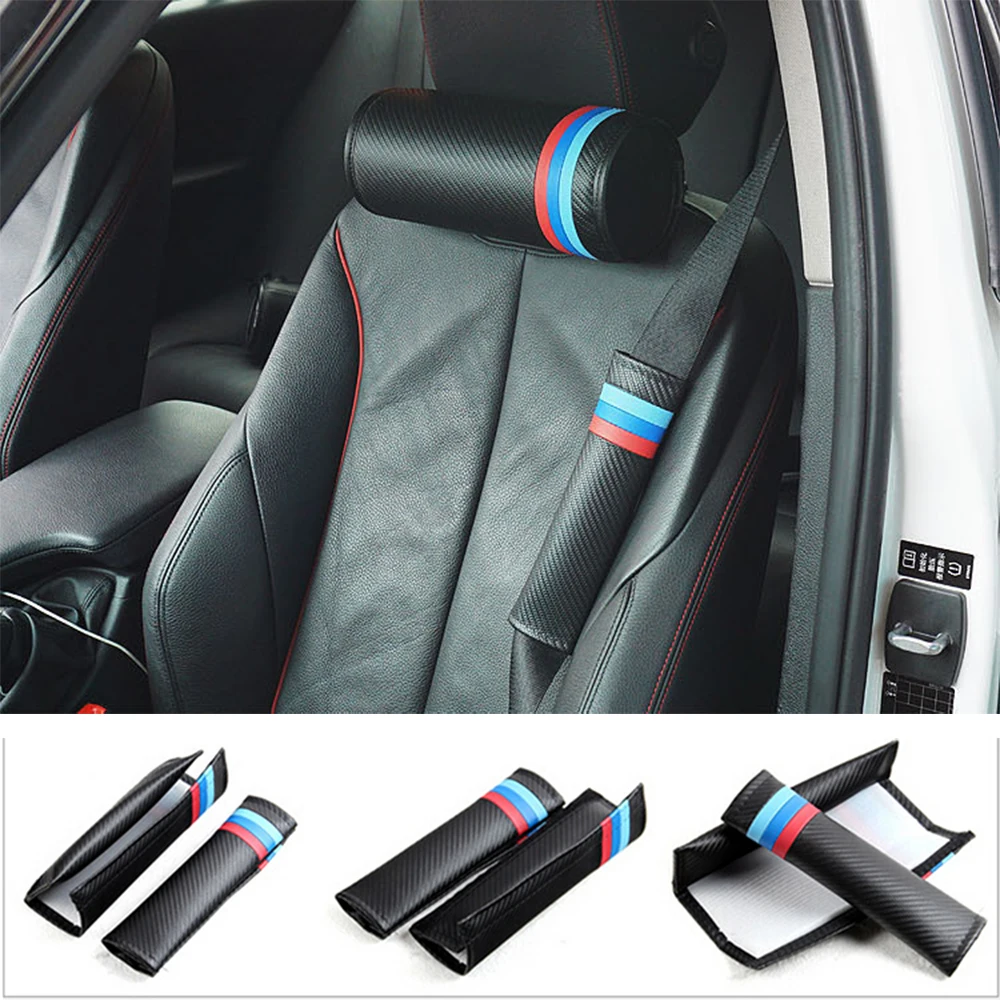 New Style ///M Sports Car Seat Belts & Padding Carbon fiber leather belt shoulder sleeve for BMW X1 X3 X5 X6 5Series 7Series
New Style ///M Sports Car Seat Belts & Padding Carbon fiber leather belt shoulder sleeve for BMW X1 X3 X5 X6 5Series 7Series
