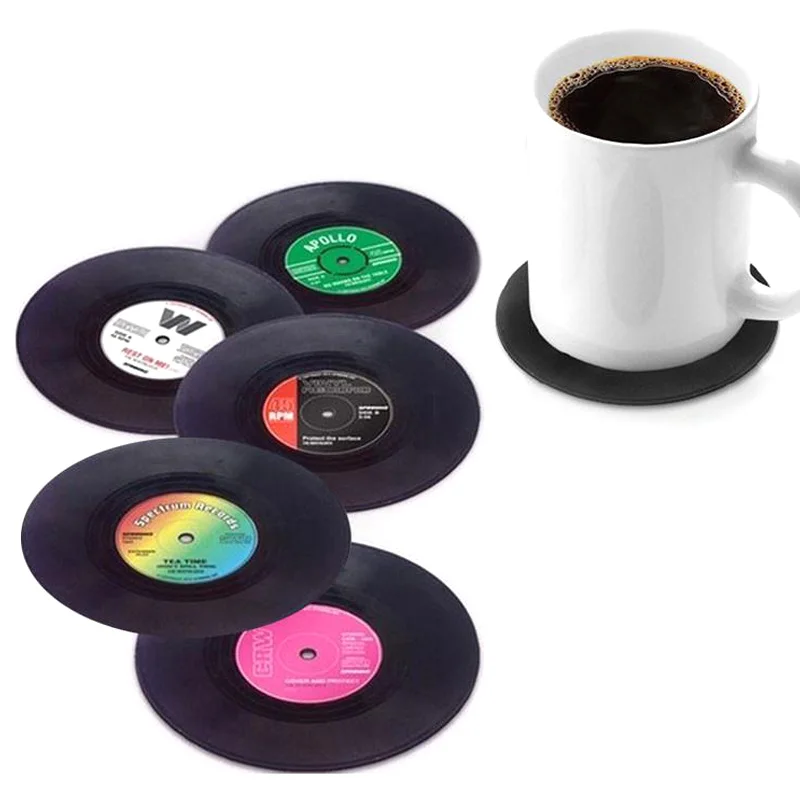 Useber 6 Pcs / Set Vinyl Round Disc Coaster Retro CD Shape Non-slip Insulation Tableware Mats Home Restaurant Bar Be Applicable
Useber 6 Pcs / Set Vinyl Round Disc Coaster Retro CD Shape Non-slip Insulation Tableware Mats Home Restaurant Bar Be Applicable