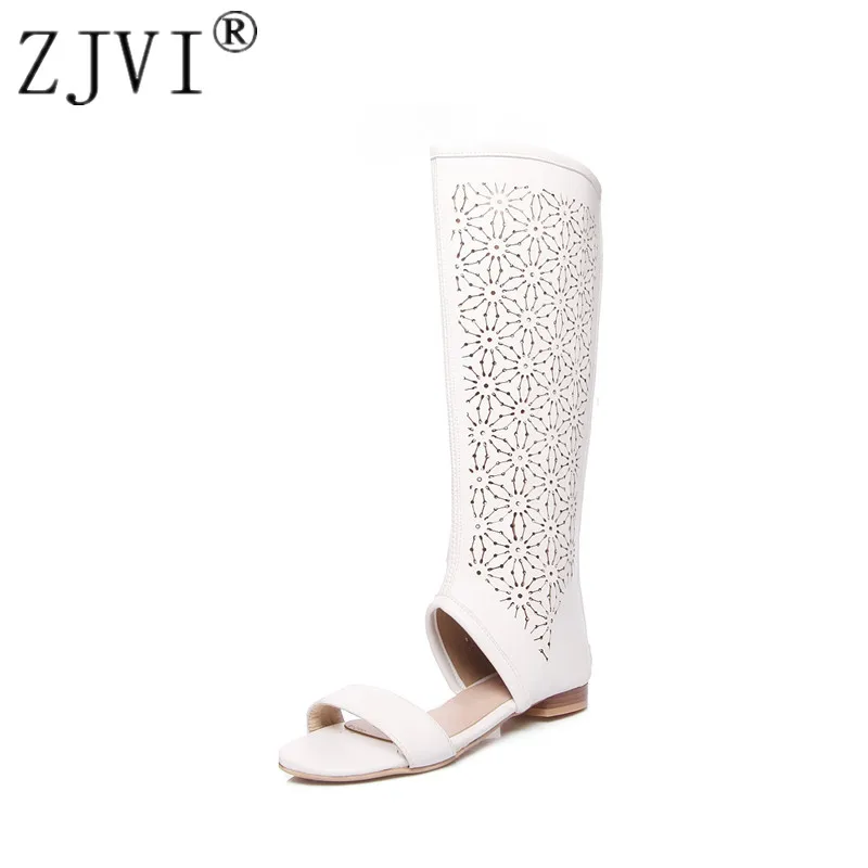 ZJVI woman fashion cut outs summer thigh high boots shoes for women knee high rain boots white sandals sandalias mujer 2019
ZJVI woman fashion cut outs summer thigh high boots shoes for women knee high rain boots white sandals sandalias mujer 2019
