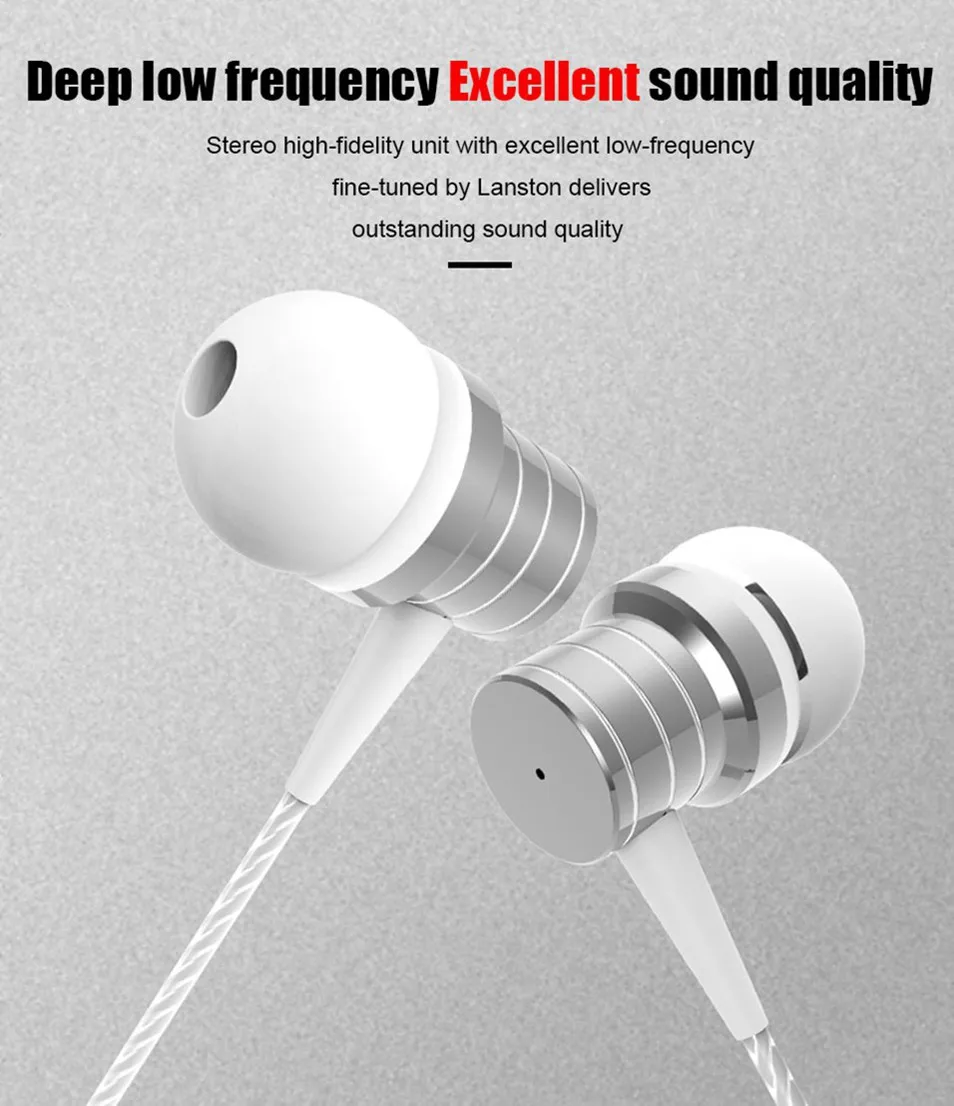 Stereo Earphone Hifi Music Bass Earbuds Headphones In-ear with Mic for Phone Xiaomi iPhone Sony Computer PC Mp3 Sports Earphones (1)