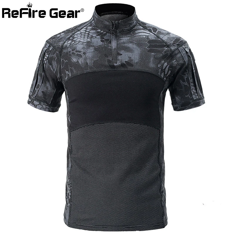 Футболка ReFire Gear Мужская камуфляжная, тактическая тонкая рубашка с коротким рукавом, в стиле милитари, летняя
Футболка ReFire Gear Мужская камуфляжная, тактическая тонкая рубашка с коротким рукавом, в стиле милитари, летняя