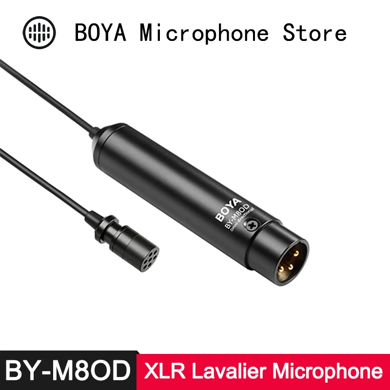 BOYA BY-M8OD Professional Omni-directional XLR Output Clip-On Lapel Condenser Microphone for Camcorder Audio Recorder Video Mic
BOYA BY-M8OD Professional Omni-directional XLR Output Clip-On Lapel Condenser Microphone for Camcorder Audio Recorder Video Mic