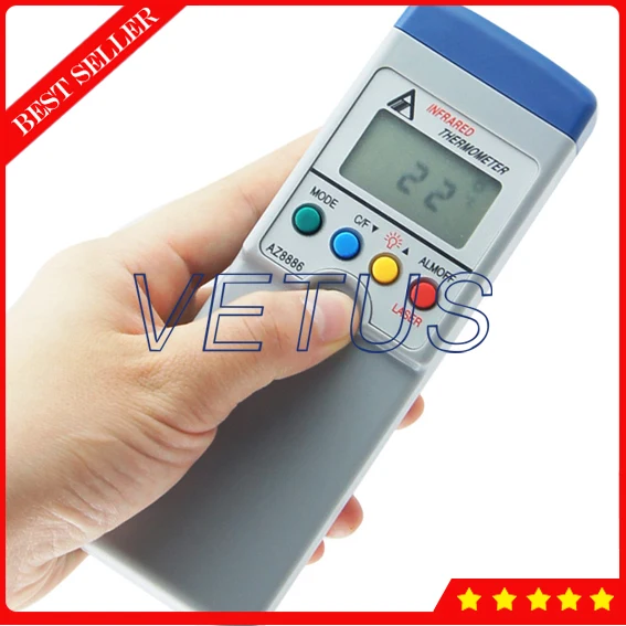 AZ8886 Portable Non Contact IR Thermometer Meter With -20 to 420 Celsius Range Digital Infrared Thermometer
AZ8886 Portable Non Contact IR Thermometer Meter With -20 to 420 Celsius Range Digital Infrared Thermometer