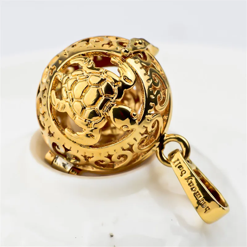 H83 Wholesale 18*116mm Gold Color Turtle Necklaces Pendants Colorful Harmony Ball Angel Caller Bola Pendant For the Pregnancy
H83 Wholesale 18*116mm Gold Color Turtle Necklaces Pendants Colorful Harmony Ball Angel Caller Bola Pendant For the Pregnancy