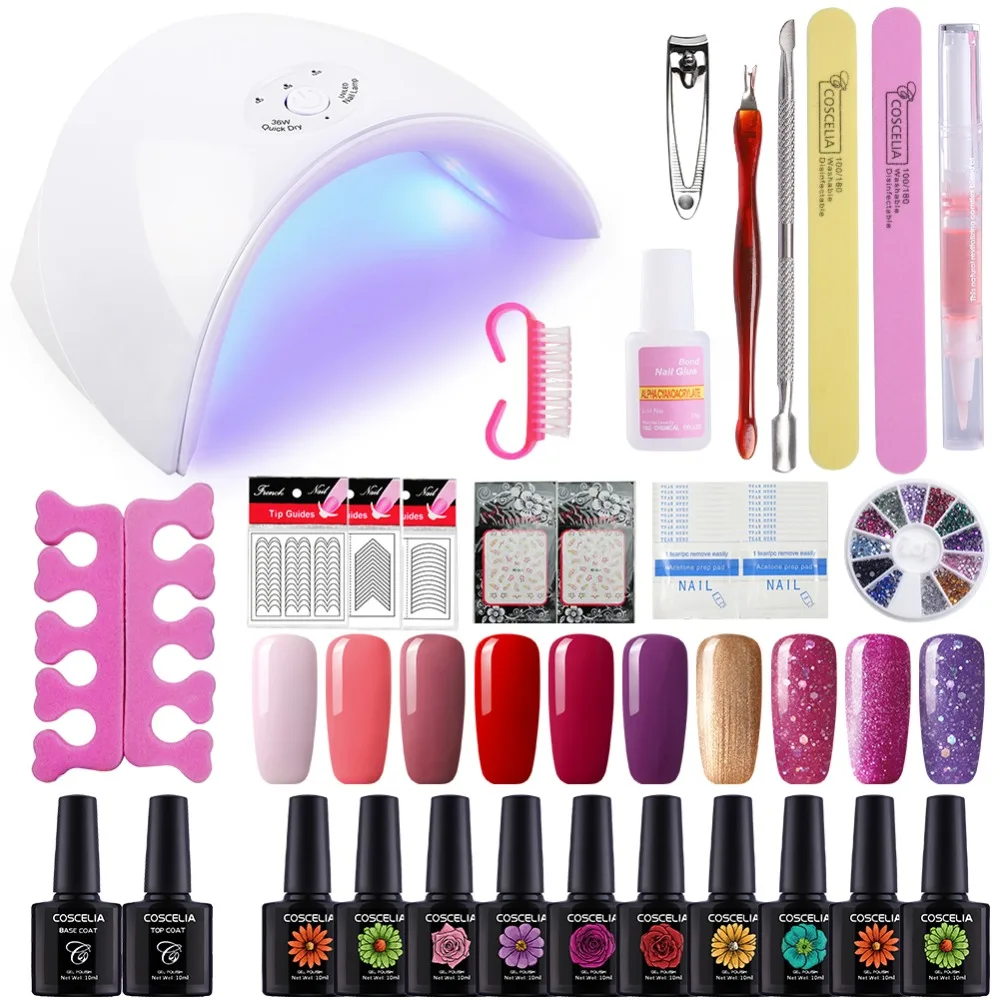 Full Manicure Set Soak Off With Lamp Nail Kit 36W UV LED Lamp For Nail Art Sets UV Gel Nail Polish Set Tools For Manicure Tool
Full Manicure Set Soak Off With Lamp Nail Kit 36W UV LED Lamp For Nail Art Sets UV Gel Nail Polish Set Tools For Manicure Tool