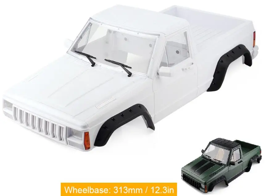 Hard Plastic Wheelbase 313mm Pickup Truck Car Shell Kit for Axial SCX10 & SCX10 II 90046 90047 D90 RC4WD 1/10 RC Rock Crawler
Hard Plastic Wheelbase 313mm Pickup Truck Car Shell Kit for Axial SCX10 & SCX10 II 90046 90047 D90 RC4WD 1/10 RC Rock Crawler