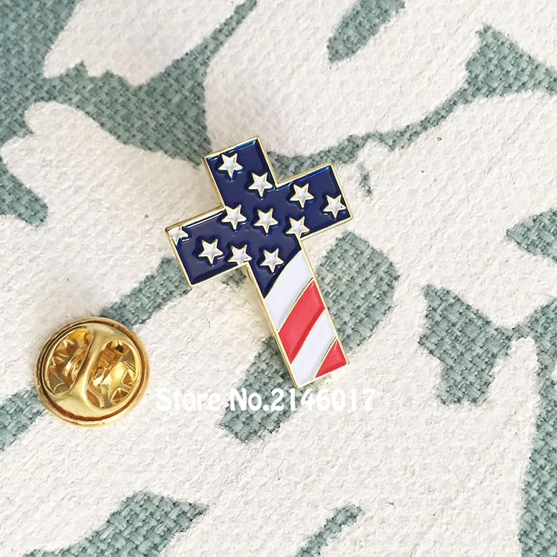 100pcs Customized Enamel Lapel Pins Brooch Christian Cross Pin Badge with USA Flag American US Patriotic Religious Jewelry
100pcs Customized Enamel Lapel Pins Brooch Christian Cross Pin Badge with USA Flag American US Patriotic Religious Jewelry