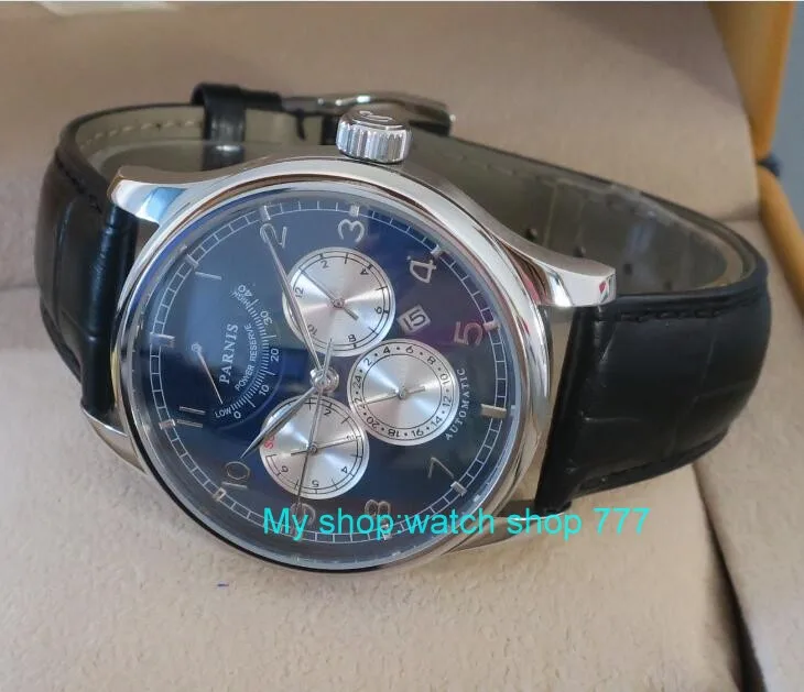 42MM PARNIS 26 jewels Japanese 9100 automatic Self-Wind Mechanical watches blue dial Sapphire Crystal men's watch 45sy
42MM PARNIS 26 jewels Japanese 9100 automatic Self-Wind Mechanical watches blue dial Sapphire Crystal men's watch 45sy
