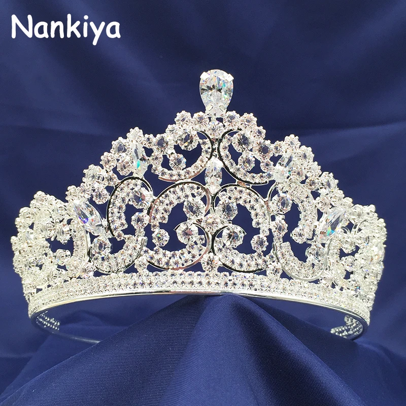 Nankiya Bridal Hair Tiaras Copper Crystal Zircon Wedding Accessories Woman Wedding Celebration Party Pageant Big Crowns NT3433
Nankiya Bridal Hair Tiaras Copper Crystal Zircon Wedding Accessories Woman Wedding Celebration Party Pageant Big Crowns NT3433