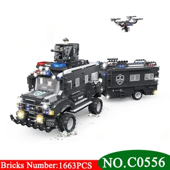 C0556 SWAT Clan Assault Riot Armored Vehicles 1663PCS Building Blocks Bricks enlighten toys for children gifts
C0556 SWAT Clan Assault Riot Armored Vehicles 1663PCS Building Blocks Bricks enlighten toys for children gifts