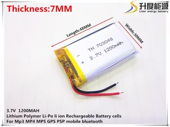 3.7V 1200mAh 703048 Lithium Polymer Li-Po li ion Rechargeable Battery cells For Mp3 MP4 MP5 GPS mobile bluetooth
3.7V 1200mAh 703048 Lithium Polymer Li-Po li ion Rechargeable Battery cells For Mp3 MP4 MP5 GPS mobile bluetooth
