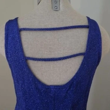 Byer Too bodycon dress L large purple textured mini dress sleeveless glitter (3)