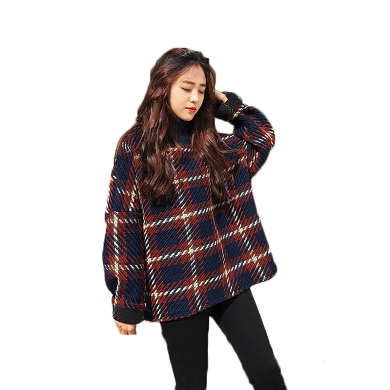 2018 New Spring And Autumn Large Size Women's Sweater Vintsge Loose Plaid Pullover Check Argyle Knitted-sweater J58
2018 New Spring And Autumn Large Size Women's Sweater Vintsge Loose Plaid Pullover Check Argyle Knitted-sweater J58