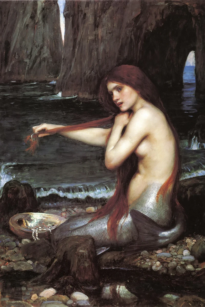 Neo Classical figurative painting canvas portrait poster beauty picture giant picture A Mermaid c1900 By John William Waterhouse
Neo Classical figurative painting canvas portrait poster beauty picture giant picture A Mermaid c1900 By John William Waterhouse