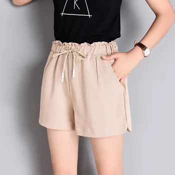 Woman Summer Short Pants 2019 Drawstring Elastic Wasit Shorts Female Black Khaki Capri Pants Female Trousers Plus Size 3XL White
Woman Summer Short Pants 2019 Drawstring Elastic Wasit Shorts Female Black Khaki Capri Pants Female Trousers Plus Size 3XL White