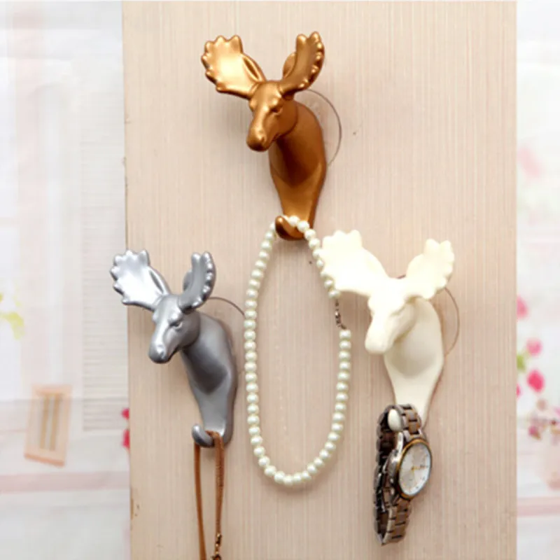 Creative elk head wall decor hook storage Suction Cup rack animal deer vacuum traceless sucker Coat Cap Hanger Bag Keys Holder
Creative elk head wall decor hook storage Suction Cup rack animal deer vacuum traceless sucker Coat Cap Hanger Bag Keys Holder