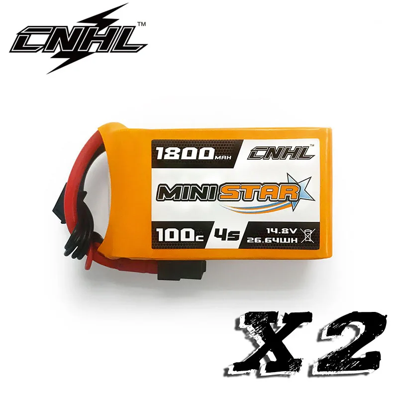 2 шт. CNHL MiniStar 1800 мАч 4S 14 8 в 100C Lipo аккумулятор | Игрушки и хобби