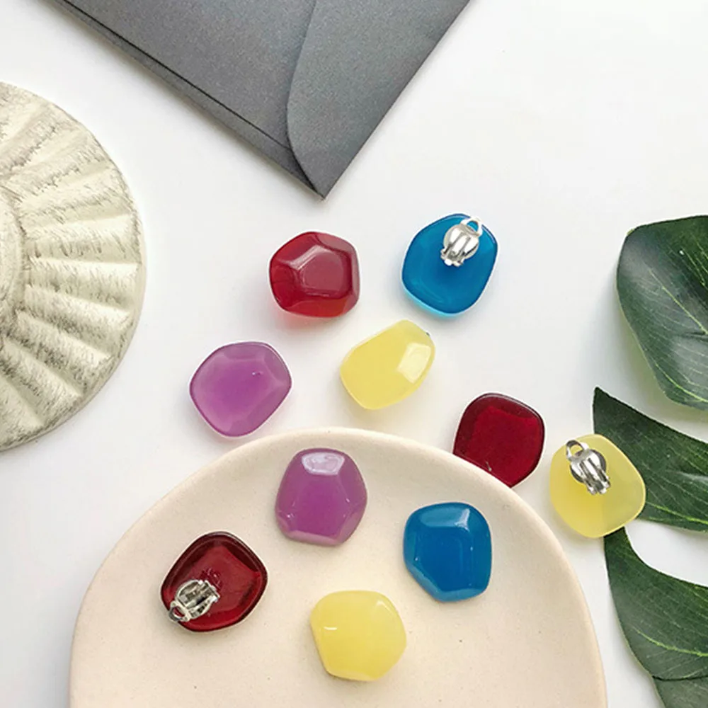 Bing Tu Resin Clip On Earrings For Women Blue Yellow Purple Red Ear Clips Big Geometric Earings Cuff Earring boucle d'oreille
Bing Tu Resin Clip On Earrings For Women Blue Yellow Purple Red Ear Clips Big Geometric Earings Cuff Earring boucle d'oreille