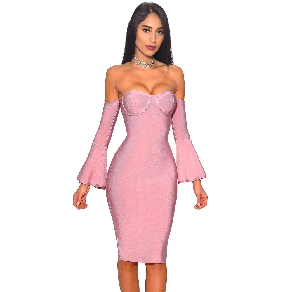 New Arrival Sexy Off Shoulder Women Bandage Dress Sexy Slash Neck Pink Dresses Celebrity Party Club Cocktail Bodycon Vestido HL
New Arrival Sexy Off Shoulder Women Bandage Dress Sexy Slash Neck Pink Dresses Celebrity Party Club Cocktail Bodycon Vestido HL