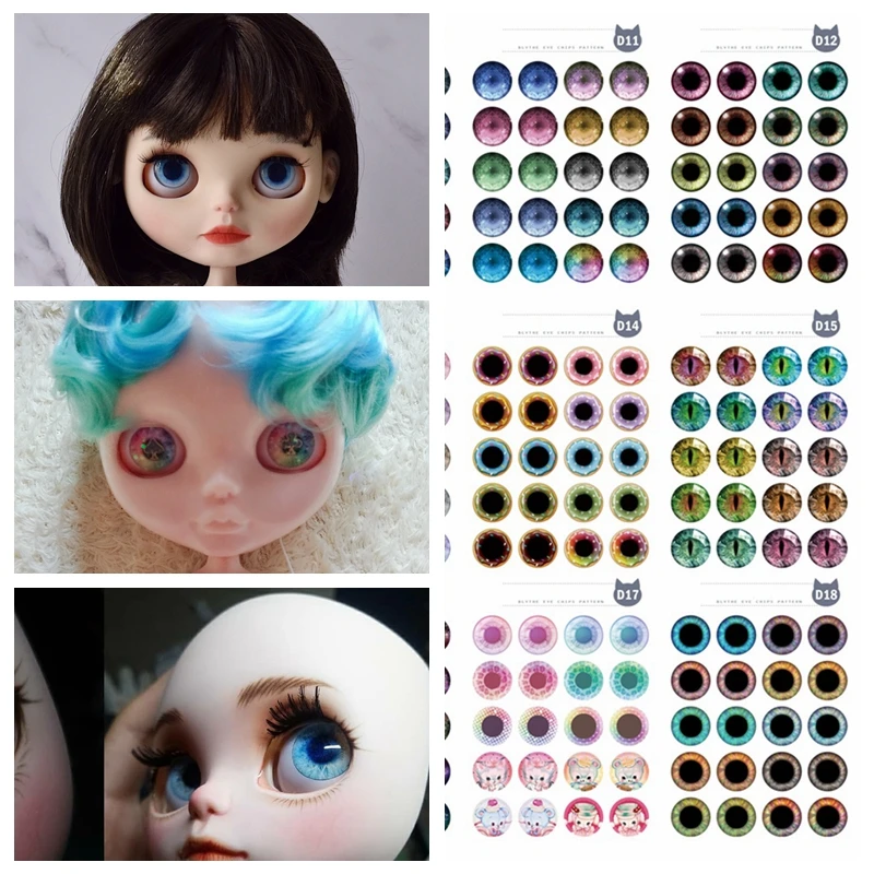 New 10 Pairs/set DIY Eyechips Pattern Blyth Dolls Eye chips paper Pattern Rainbow Shinning Color for 1:6 Dolls Eye DIY Tools
New 10 Pairs/set DIY Eyechips Pattern Blyth Dolls Eye chips paper Pattern Rainbow Shinning Color for 1:6 Dolls Eye DIY Tools