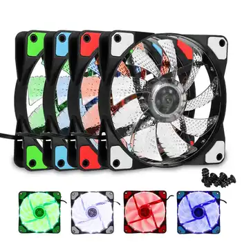 120x120x25mm LED Silent Computer Cooling Fan PC Case Fan Cooler Heatsink 15 LED 12V 3Pin IDE 4pin Connector Easy Installed Fan 
120x120x25mm LED Silent Computer Cooling Fan PC Case Fan Cooler Heatsink 15 LED 12V 3Pin IDE 4pin Connector Easy Installed Fan