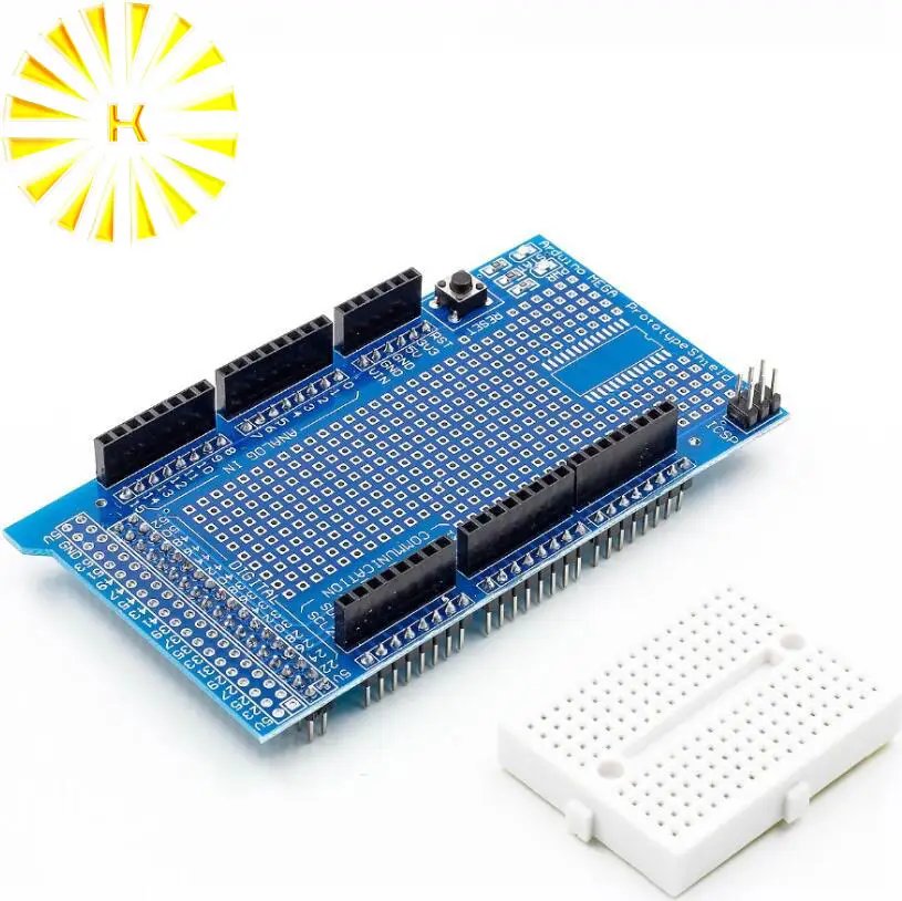 Proto Prototype Shield V3.0 V3 Expansion Development Board + Mini PCB Breadboard 170 Tie Point For Arduino MEGA
Proto Prototype Shield V3.0 V3 Expansion Development Board + Mini PCB Breadboard 170 Tie Point For Arduino MEGA