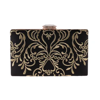 Trendy Black Gold Embroidery Evening Bag Woman Clutch Bags Designer Crossbody Bag New Vintage Mini Small Chains Shoulder Bags
Trendy Black Gold Embroidery Evening Bag Woman Clutch Bags Designer Crossbody Bag New Vintage Mini Small Chains Shoulder Bags