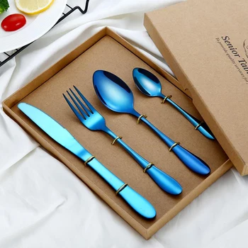 4Pcs/Set Colorful Flatware Stainless Steel Tableware Steak Knife Fork Spoon Dinner Western Food HQ Rainbow Cutlery Set
4Pcs/Set Colorful Flatware Stainless Steel Tableware Steak Knife Fork Spoon Dinner Western Food HQ Rainbow Cutlery Set