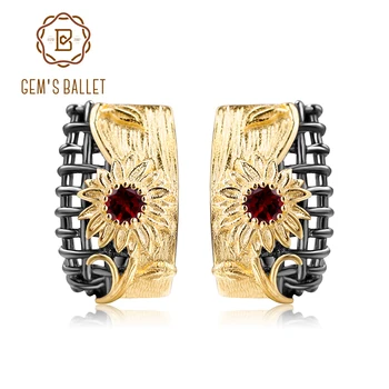 GEM'S BALLET 0.33Ct Natural Garnet Gemstones Earrings 925 Sterling Silver Handmade Yellow Flower Clip Earrings For Women
GEM'S BALLET 0.33Ct Natural Garnet Gemstones Earrings 925 Sterling Silver Handmade Yellow Flower Clip Earrings For Women