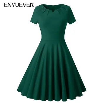 Enyuever Robe Vintage Dress Elegant Women Clothing Green Short Sleeve Vestidos Retro Pin Up 50s Swing Party Rockabilly Dress
Enyuever Robe Vintage Dress Elegant Women Clothing Green Short Sleeve Vestidos Retro Pin Up 50s Swing Party Rockabilly Dress