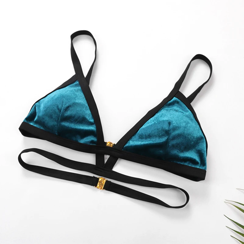 2019 Hot Wholesale Women's Sexy Velvet Swimwear 2 Piece Bikini (9)