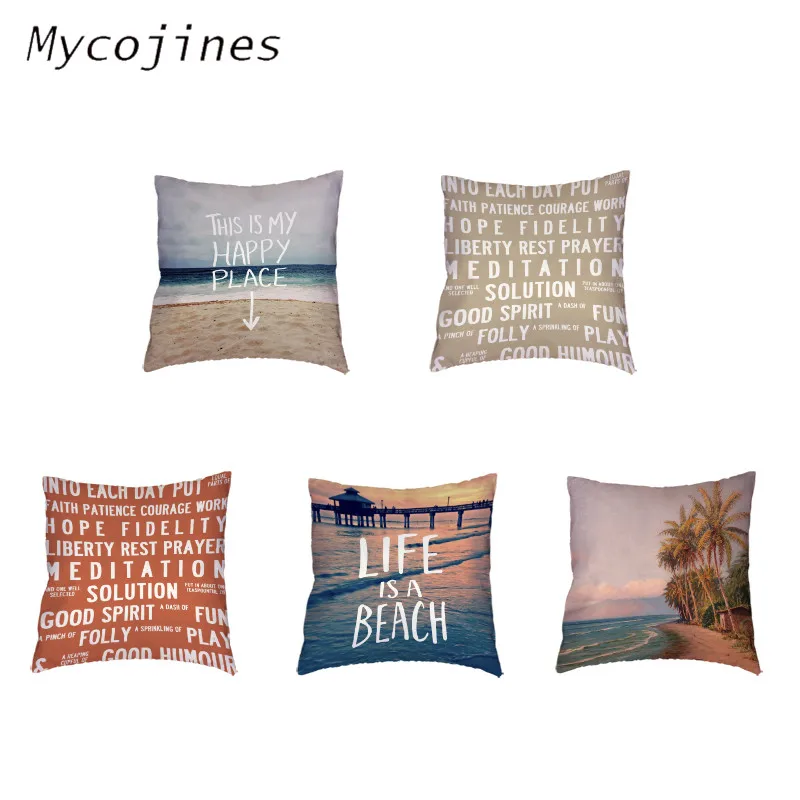 Seaside Scenery Pattern Cushion Cover Beach Bridge Sunset Letter Printing Polyester Peach Skin Pillowcase Home Sofa Decoration
Seaside Scenery Pattern Cushion Cover Beach Bridge Sunset Letter Printing Polyester Peach Skin Pillowcase Home Sofa Decoration