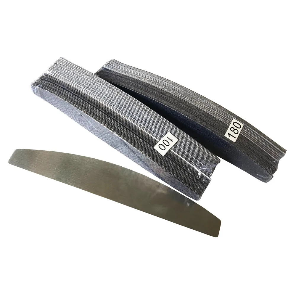 1 pcs metal nail file with 2sets(100 pcs) removalble pads durable nail file replacement sandpaper pads halfmoon shape nail file
1 pcs metal nail file with 2sets(100 pcs) removalble pads durable nail file replacement sandpaper pads halfmoon shape nail file