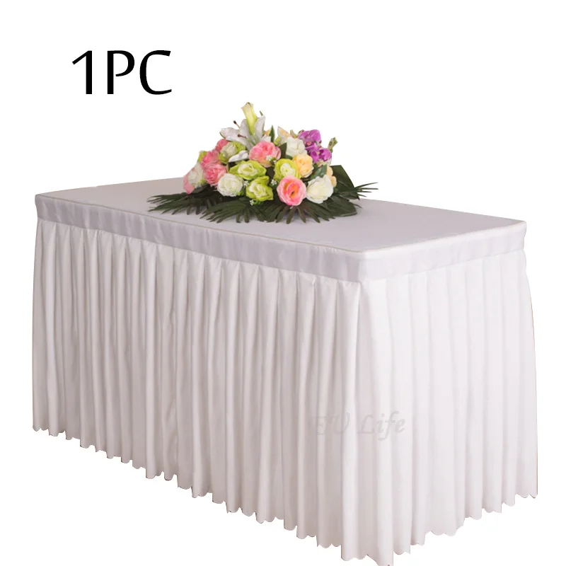 1PC 100% Polyester 6Ft 8Ft Table Cloth Oval Table Cover for Wedding Banquet Party Meeting Decor Hotel White Pleated Table Skirts
1PC 100% Polyester 6Ft 8Ft Table Cloth Oval Table Cover for Wedding Banquet Party Meeting Decor Hotel White Pleated Table Skirts