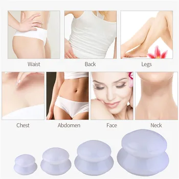 

Silicone Cupping 4 Sizes Anti Cellulite Vacuum Chinese Therapy Set Massager Jar Release Toxins Skin Improvement Wrinkle Reducer