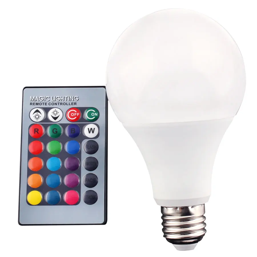 LED 220V 12V Bulb Smart Lamp E27 RGB 3W 5W 10W 15W LEDs e27 12 v led lamp 24Key Remote Light-emitting diode
LED 220V 12V Bulb Smart Lamp E27 RGB 3W 5W 10W 15W LEDs e27 12 v led lamp 24Key Remote Light-emitting diode