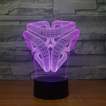 Abstract 7 color 3D table lamp LED acrylic visual light touch switch night light 1454
Abstract 7 color 3D table lamp LED acrylic visual light touch switch night light 1454