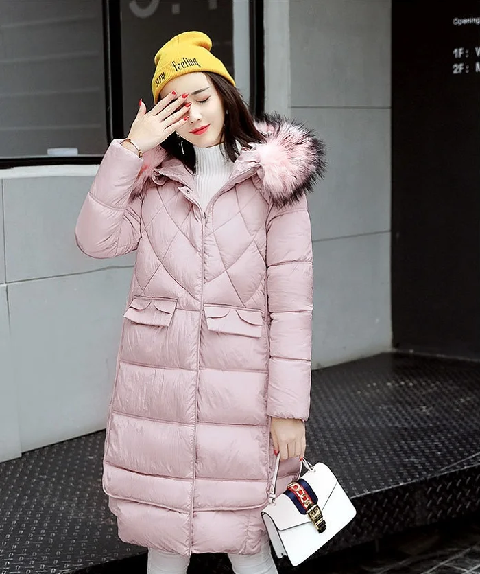New Parkas real fur 2017 winter jacket women long down jacket Female Women Winter Coat fur collar+20 (2)
