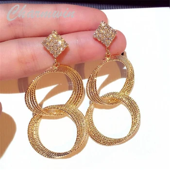 Charmwin New Fashion Long Earrings Dangle Earrings For Women Exaggerated Rhinestones Circle Earrings Earrings Women
Charmwin New Fashion Long Earrings Dangle Earrings For Women Exaggerated Rhinestones Circle Earrings Earrings Women