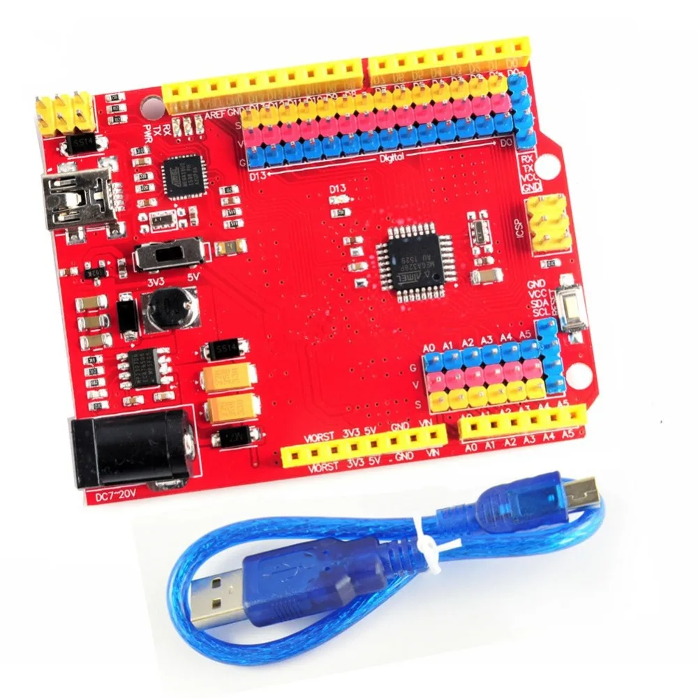 High Quality Eletronic Education Project Red R3 Development Board WITH 30CM cable
High Quality Eletronic Education Project Red R3 Development Board WITH 30CM cable