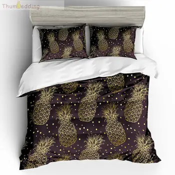 Thumbedding Golden Color Pineapple Bedding Sets Fruits Twin Full Queen King Digital Printing Duvet Cover Single Double Bed Set
Thumbedding Golden Color Pineapple Bedding Sets Fruits Twin Full Queen King Digital Printing Duvet Cover Single Double Bed Set