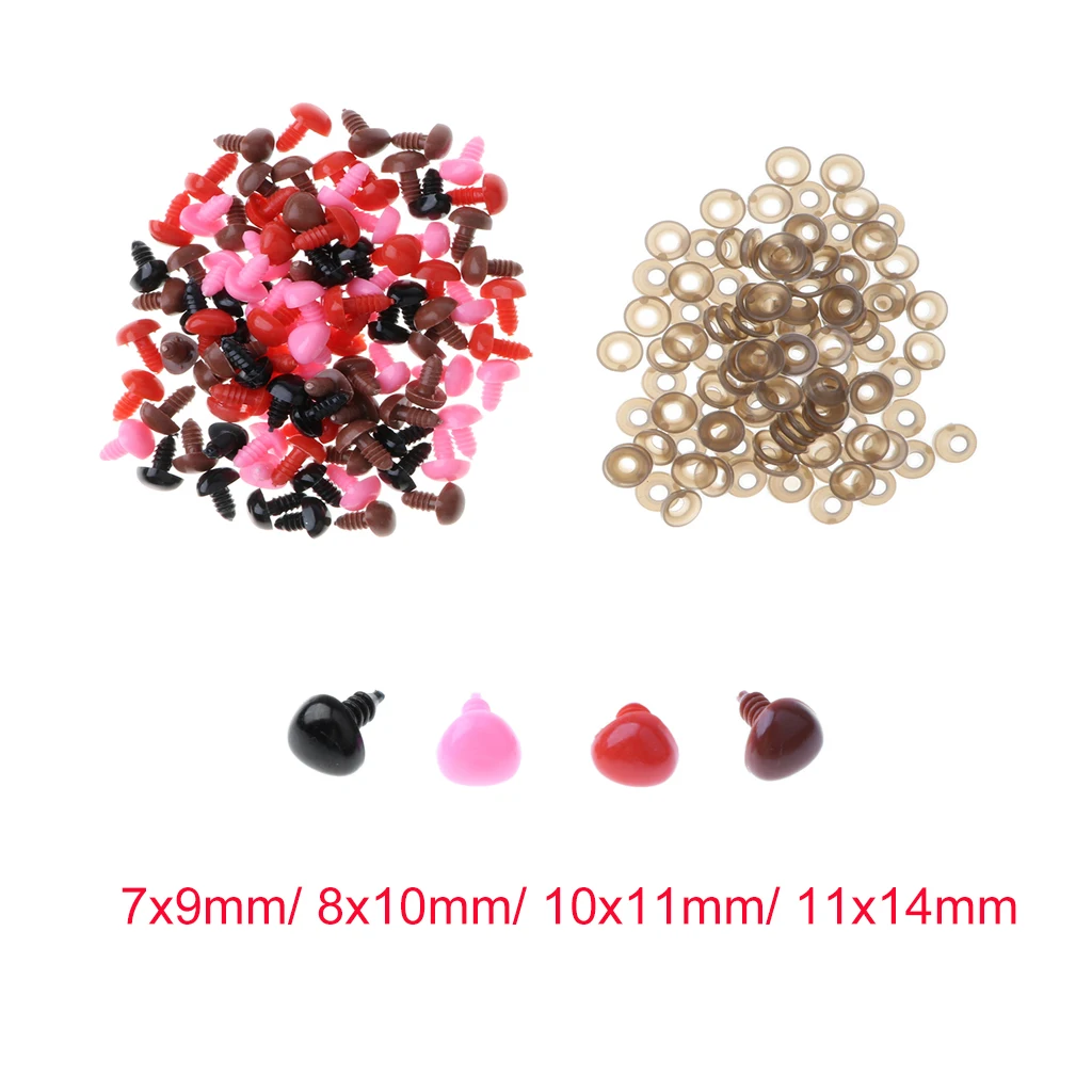 100-piece Mix Colored Plastic Screw Safety Nose for Bear Doll Stuffed Toy Animal Doll Amateur DIY Doll Manufacture Craft
100-piece Mix Colored Plastic Screw Safety Nose for Bear Doll Stuffed Toy Animal Doll Amateur DIY Doll Manufacture Craft