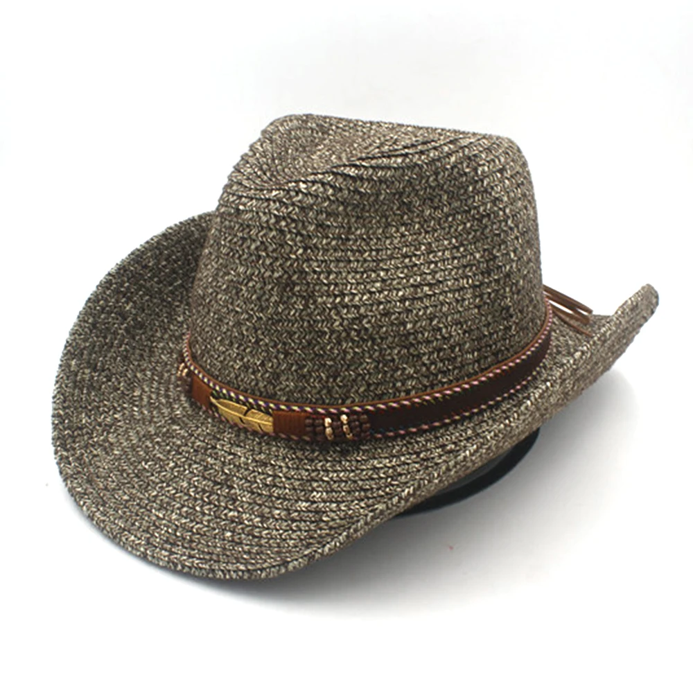 Summer Toquilla Straw Women Men Hollow Western Cowboy Hat With Handwork Leather For Dad Roll-up Jazz Sombrero Cap
Summer Toquilla Straw Women Men Hollow Western Cowboy Hat With Handwork Leather For Dad Roll-up Jazz Sombrero Cap